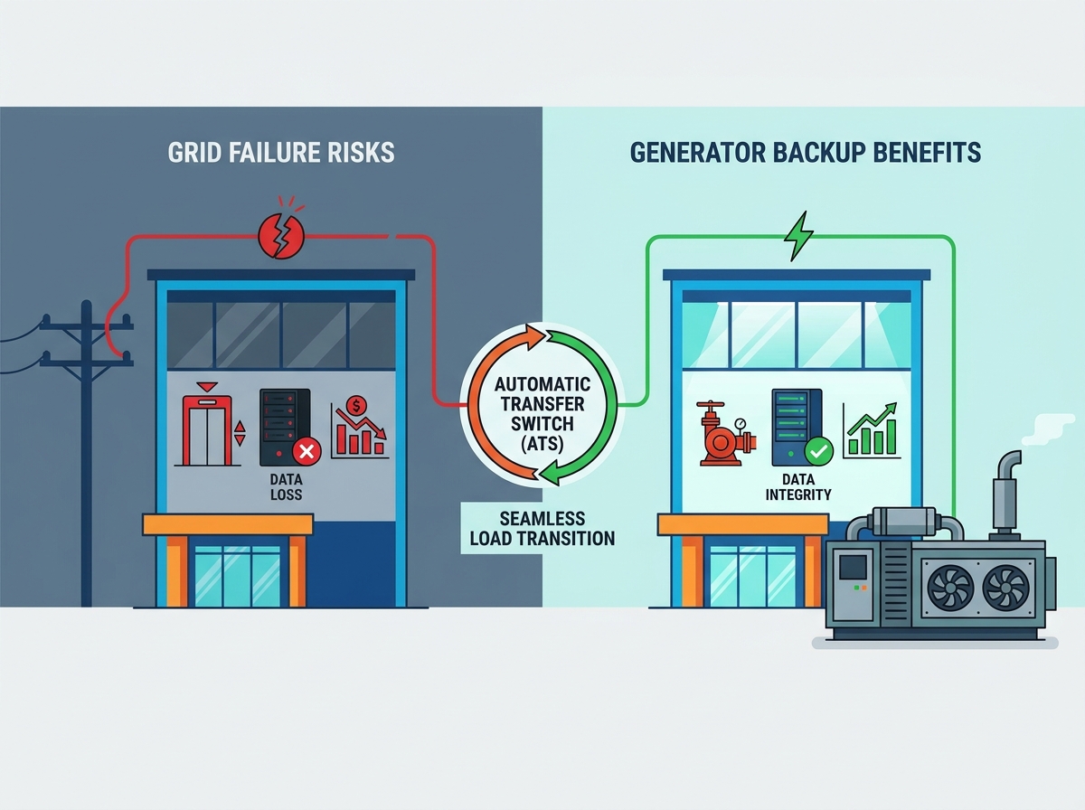 instala&ccedil;&atilde;o de gerador de energia reserva comercial
